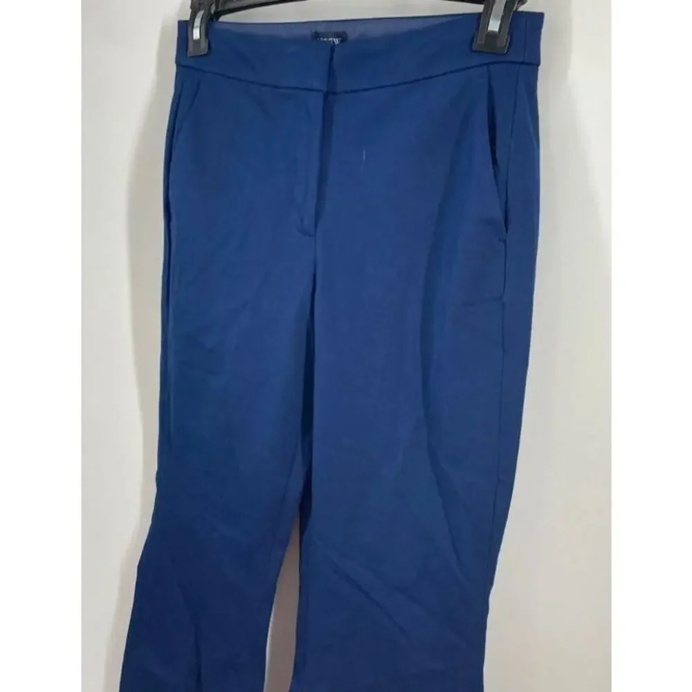 NWT J.Crew Kelsey Womens Cropped Pants Womens Blue High Rise Flared Leg Size 4